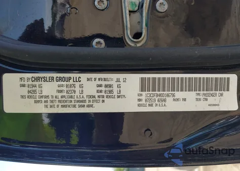 2013 Dodge Dart Rallye z USA, uszkodzony, nr VIN 1C3CDFBH0DD106796